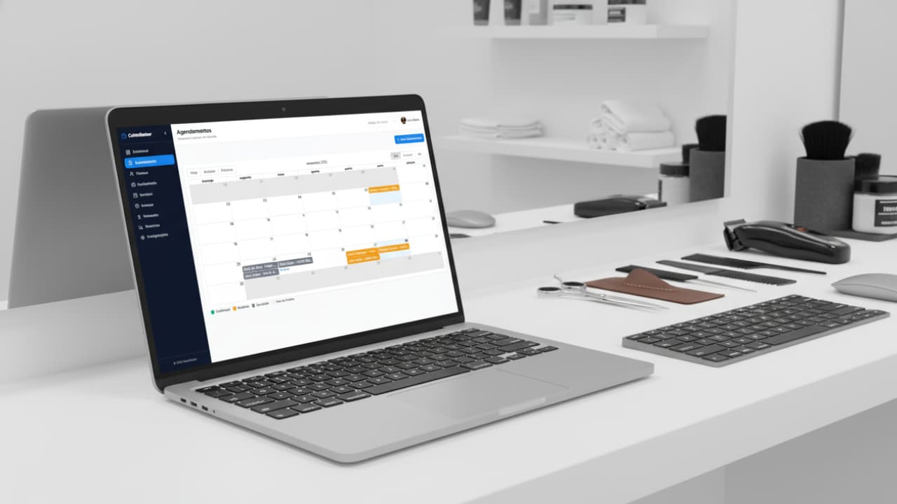 Dashboard do sistema Calenbarber